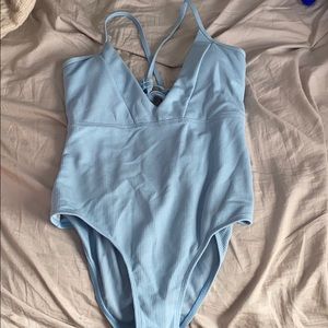 Sky blue one piece swimsuit